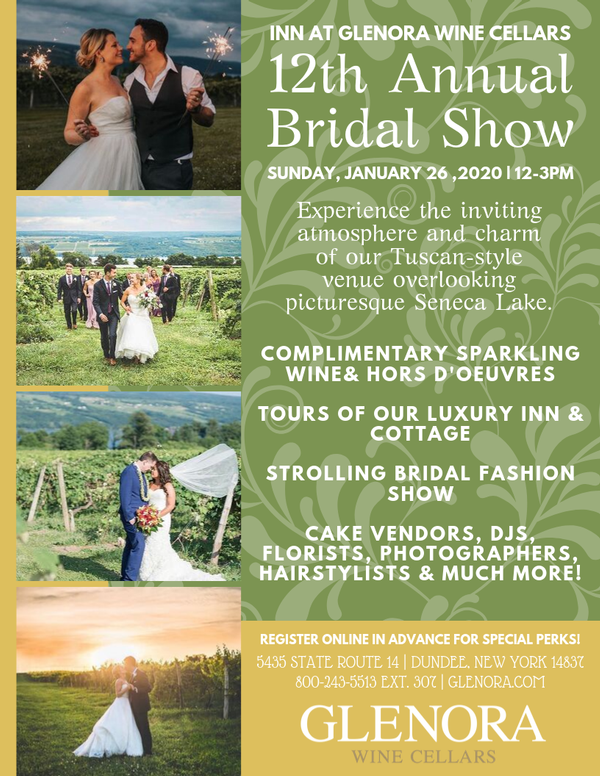 Glenora Wine Cellars Weddings Bridal Show 2019 Finger Lakes