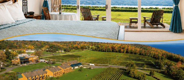 The Inn at Glenora Wine Cellar's guest rooms overlook the vineyard and Seneca Lake