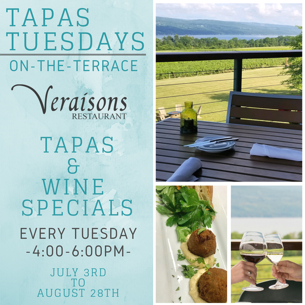 Tapas Tuesdays on the Terrace at Veraisons Restaurant